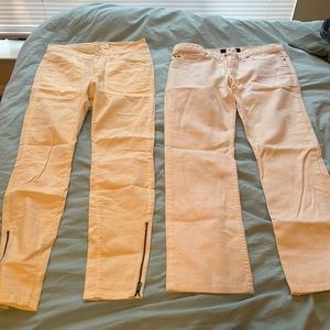 Two white jeans